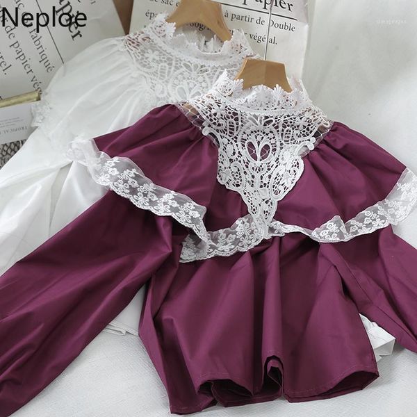 neploe lace hook flower patchwork women shirts korean chic half turtleneck lantern sleeve blouses elegant ruffles 807911, White
neploe lace hook flower patchwork women shirts korean chic half turtleneck lantern sleeve blouses elegant ruffles 807911, White