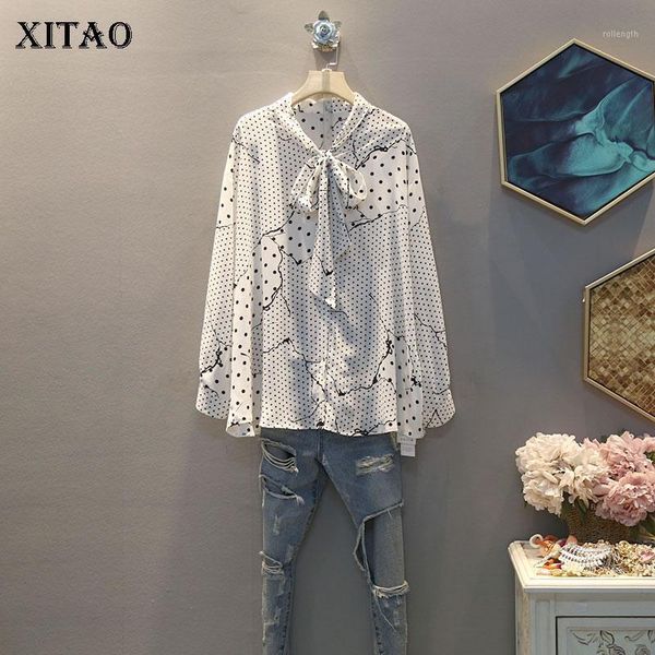 xitao 2020 spring new womens and blouses trend polka dot lace bow shirt plus size loose wild chiffon women clothes xj35671, White
xitao 2020 spring new womens and blouses trend polka dot lace bow shirt plus size loose wild chiffon women clothes xj35671, White