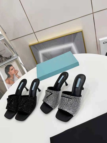 spring 2022 new crystal diamond slippers iconic triangular square head high-heeled women shoes size 35-42, Black
spring 2022 new crystal diamond slippers iconic triangular square head high-heeled women shoes size 35-42, Black