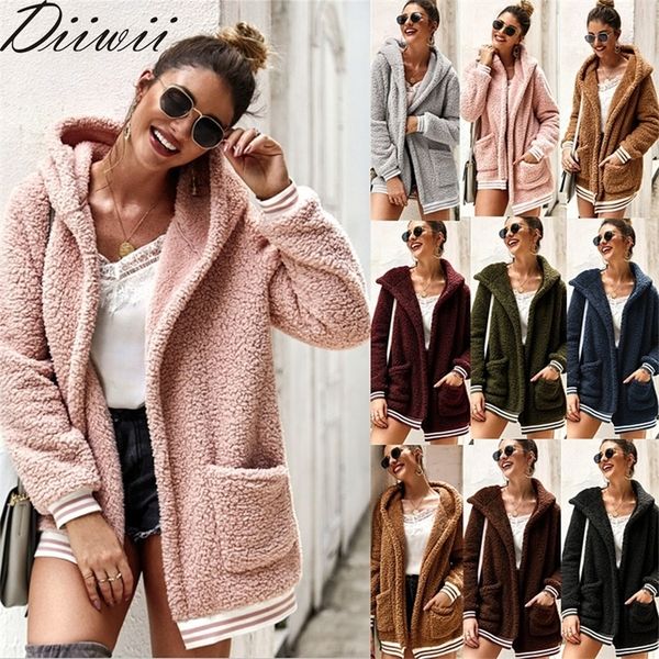 diiwii winter arrival women cotton fluffy long sleeve jacket ladies warm outerwear cardigan coat turn-down collar outwear jacket lj201201, Black
diiwii winter arrival women cotton fluffy long sleeve jacket ladies warm outerwear cardigan coat turn-down collar outwear jacket lj201201, Black