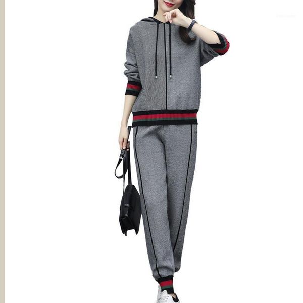 autumn women gray knitted suit two piece set plus size hooded sweater and pant matching sets outfit tracksuit sport suit1
autumn women gray knitted suit two piece set plus size hooded sweater and pant matching sets outfit tracksuit sport suit1