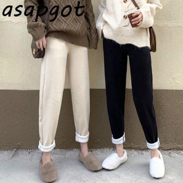 women's pants & capris black oversize autumn winter woolen harem slim korean chic high waist fleece thick grandma pant loose wild casua, Black;white
women's pants & capris black oversize autumn winter woolen harem slim korean chic high waist fleece thick grandma pant loose wild casua, Black;white