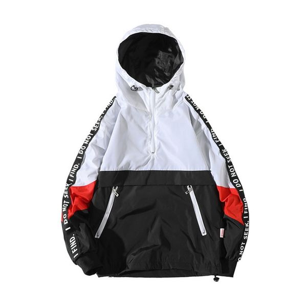 hooded patchwork pullover jacket windbreaker men tracksuit fashion black teenager hip hop jackets coats streetwear for boys 201218, Black;brown
hooded patchwork pullover jacket windbreaker men tracksuit fashion black teenager hip hop jackets coats streetwear for boys 201218, Black;brown