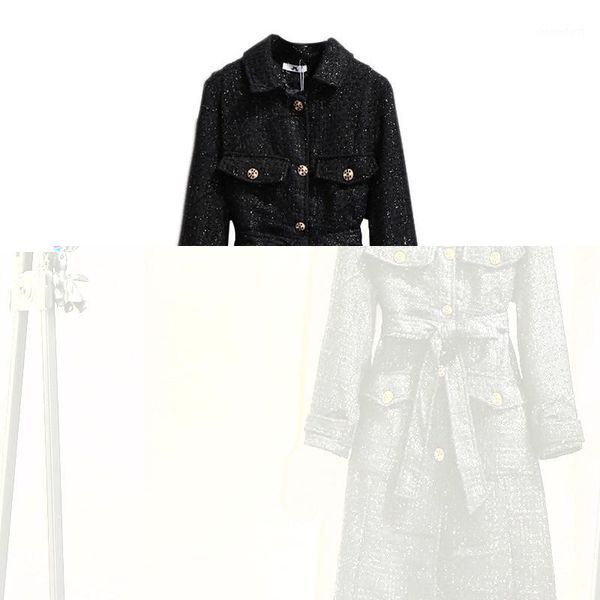 2020 temperament thin long tweed trench coat large size 6xl women's windbreaker spring autumn coats black overcoats n11681, Tan;black
2020 temperament thin long tweed trench coat large size 6xl women's windbreaker spring autumn coats black overcoats n11681, Tan;black