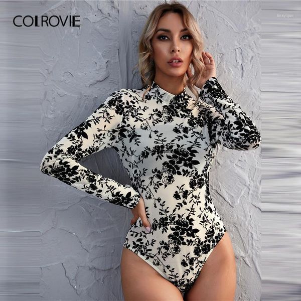 colrovie floral flocked mesh sheer bodysuit women autumn elegant long sleeve stand collar skinny bodysuits1, Black;white
colrovie floral flocked mesh sheer bodysuit women autumn elegant long sleeve stand collar skinny bodysuits1, Black;white