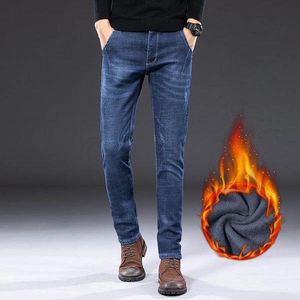 men's jeans 2021 winter men blue slim fit stretch thick velvet pants warm casual fleece trousers male plus size
men's jeans 2021 winter men blue slim fit stretch thick velvet pants warm casual fleece trousers male plus size