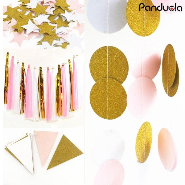 pink white gold color sparkles circle paper garland, paper banner, bridal shower birthday party tissue tassel garland1
pink white gold color sparkles circle paper garland, paper banner, bridal shower birthday party tissue tassel garland1