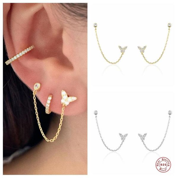 BOAKO 925 Sterling Silver Korean Elegant Butterfly Chain Drop Earrings For Women Students Fashion Zircon Brincos Jewelry Gifts
BOAKO 925 Sterling Silver Korean Elegant Butterfly Chain Drop Earrings For Women Students Fashion Zircon Brincos Jewelry Gifts