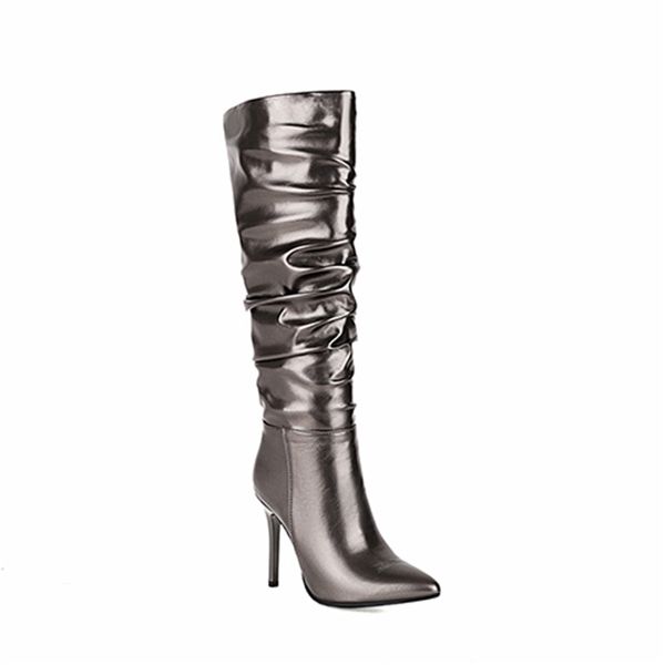 2021 the new street to toe at height of the knee-high glitter boots plied sliding-in silver-gold weapon high stiletto heel-riding x3bp, Black 
2021 the new street to toe at height of the knee-high glitter boots plied sliding-in silver-gold weapon high stiletto heel-riding x3bp, Black