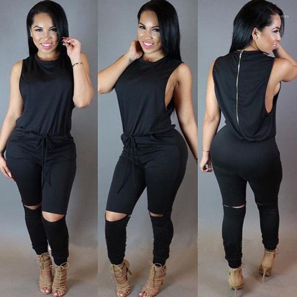 2016 new style european and american women's selling sleeveless drawstring porous-onesie1, Black;white
2016 new style european and american women's selling sleeveless drawstring porous-onesie1, Black;white