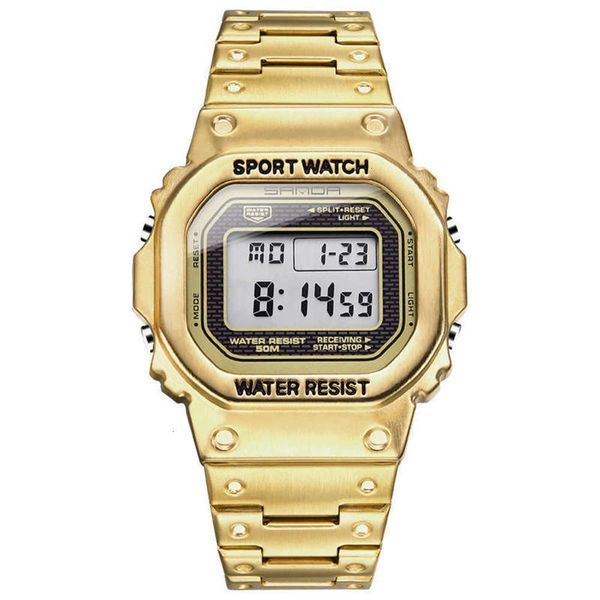 electronic new business fashion watch men's stainless steel leisure calendar week display watch, Silver
electronic new business fashion watch men's stainless steel leisure calendar week display watch, Silver
