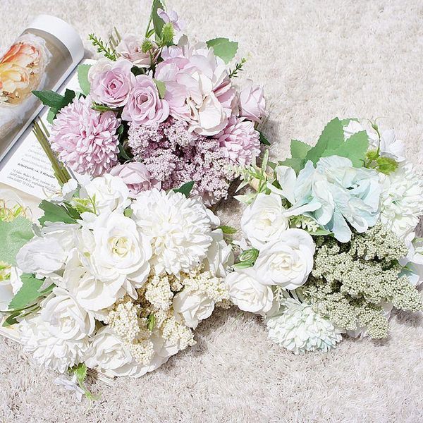 decorative flowers & wreaths hydrangea camellia dandelion bouquet bride bridesmaid holding artificial flower fake for wedding home decoratio
decorative flowers & wreaths hydrangea camellia dandelion bouquet bride bridesmaid holding artificial flower fake for wedding home decoratio