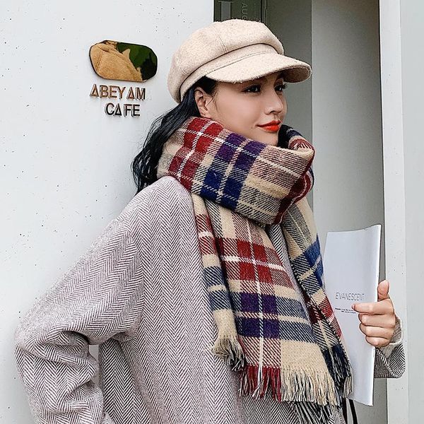 scarves 2021 fashion winter scarf tassel plaid women scarfs long shawl fur double-sided thick cashmere wholse, Blue;gray
scarves 2021 fashion winter scarf tassel plaid women scarfs long shawl fur double-sided thick cashmere wholse, Blue;gray