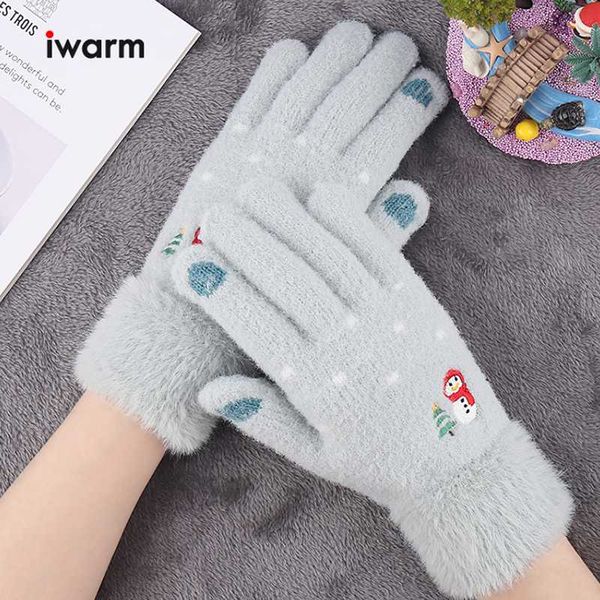 five fingers gloves 2021 winter christmas knitted ladies thickened warmth imitation mink wool touch screen, Blue;gray
five fingers gloves 2021 winter christmas knitted ladies thickened warmth imitation mink wool touch screen, Blue;gray