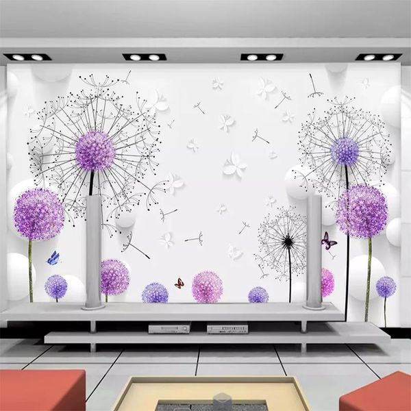 custom any size mural wallpaper 3d modern dandelion butterfly p wall cloth living room bedroom home decoration wall painting
custom any size mural wallpaper 3d modern dandelion butterfly p wall cloth living room bedroom home decoration wall painting