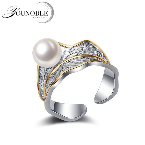 real 925 sterling silver ring natural freshwater pearl rings for women custom female ring fine jewelry anniversary, Golden;silver
real 925 sterling silver ring natural freshwater pearl rings for women custom female ring fine jewelry anniversary, Golden;silver