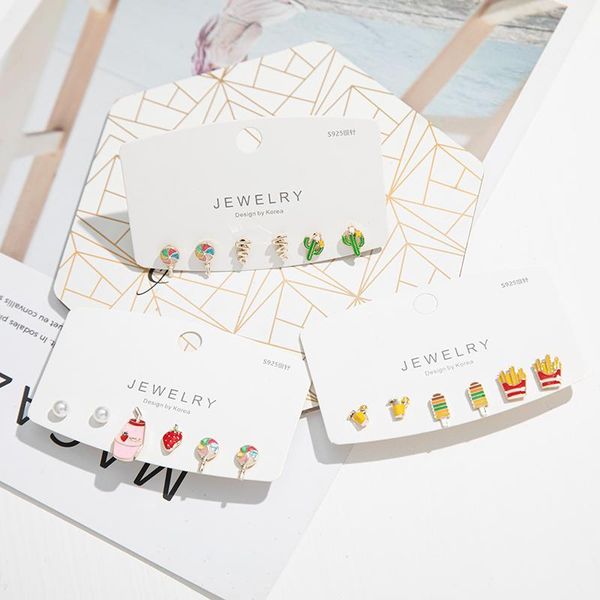 vekno 2021 new cute candy juice cactus earrings for women girls sweet fun mini earrings set jewelry friendship gift 3pairs/set, Golden;silver
vekno 2021 new cute candy juice cactus earrings for women girls sweet fun mini earrings set jewelry friendship gift 3pairs/set, Golden;silver