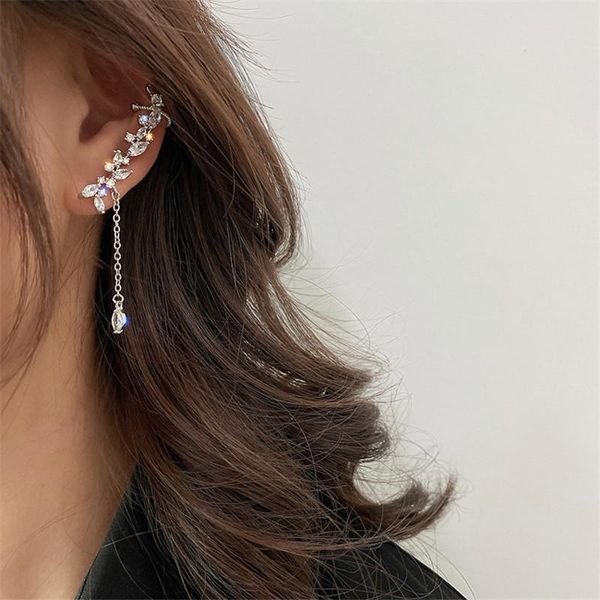 fyuan korean style leaf zircon drop earrings for women bijoux long tassel geometric crystal statement earrings jewelry, Silver
fyuan korean style leaf zircon drop earrings for women bijoux long tassel geometric crystal statement earrings jewelry, Silver
