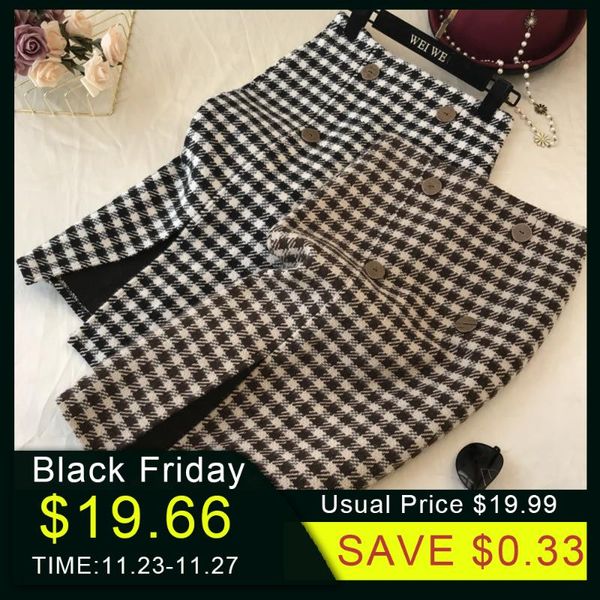 skirts hstar vintage plaid woolen skirt women high waist autumn winter package hip split a-line, Black
skirts hstar vintage plaid woolen skirt women high waist autumn winter package hip split a-line, Black