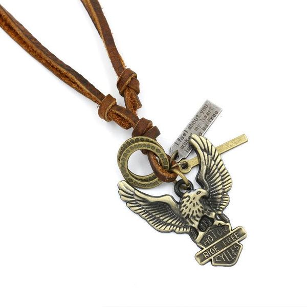 charm jewelry 2020 leather necklace bronze eagle shape women casual genuine double chain female retro necklaces, Golden;silver
charm jewelry 2020 leather necklace bronze eagle shape women casual genuine double chain female retro necklaces, Golden;silver