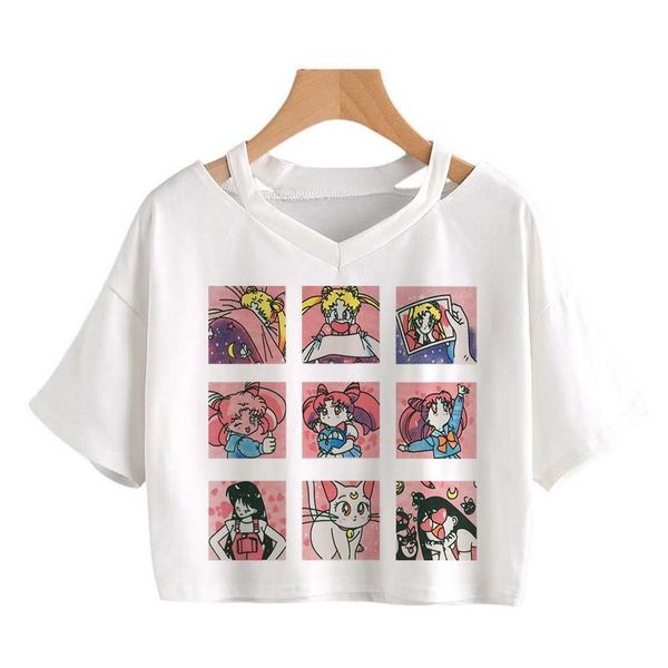 sailor moon women t shirt short loose tee crop 90s harajuku tshirt female fashion japanese kawaii ulzzang funny t-shirt, White
sailor moon women t shirt short loose tee crop 90s harajuku tshirt female fashion japanese kawaii ulzzang funny t-shirt, White