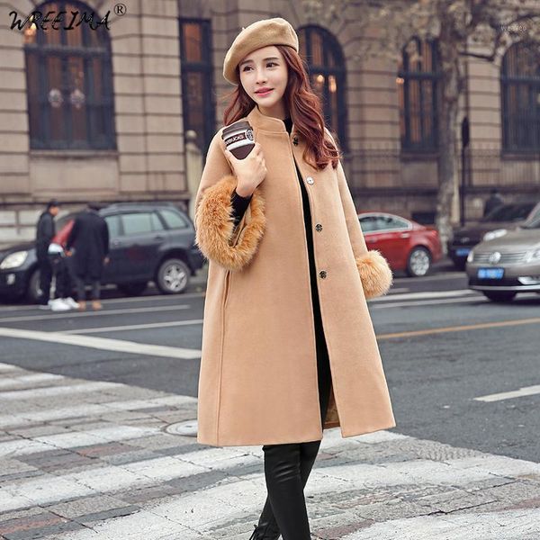 2018 casual wide-waisted women winter wool blend coat autumn winter long wool coat and jacket solid fur outerwear plus size l8501, Black
2018 casual wide-waisted women winter wool blend coat autumn winter long wool coat and jacket solid fur outerwear plus size l8501, Black