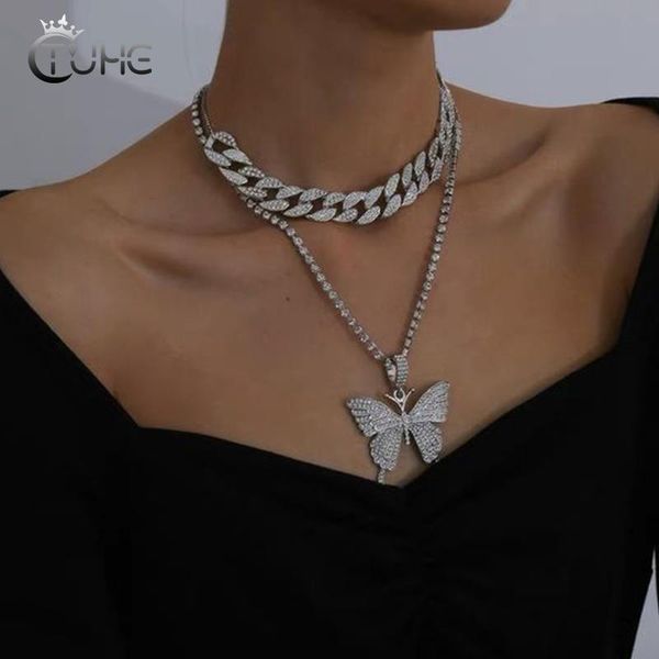 chains statement big butterfly pendant women necklace bling rhinestone tennis chain choker fashion jewelry gifts, Silver
chains statement big butterfly pendant women necklace bling rhinestone tennis chain choker fashion jewelry gifts, Silver