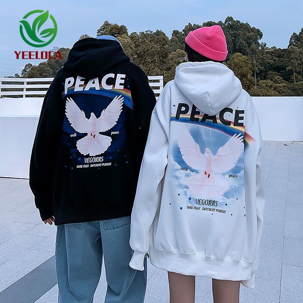 2020 peace dove print men's hoodie hip hop couple clothes streetwear sweatshirt trend design harajuku casual korean anime c1115, Black;white 
2020 peace dove print men's hoodie hip hop couple clothes streetwear sweatshirt trend design harajuku casual korean anime c1115, Black;white