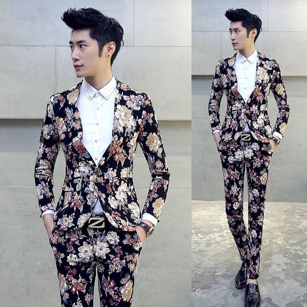 european station polyester business men's suits banquet wedding printing suit suit nightclub two-piece, White;black
european station polyester business men's suits banquet wedding printing suit suit nightclub two-piece, White;black
