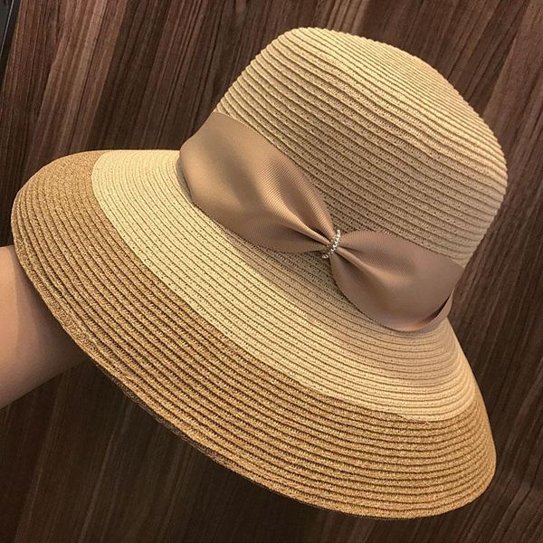 wide brim hats elegant bow sun for women paper straw beach floppy summer bucket cap holiday dress fashion show, Blue;gray
wide brim hats elegant bow sun for women paper straw beach floppy summer bucket cap holiday dress fashion show, Blue;gray