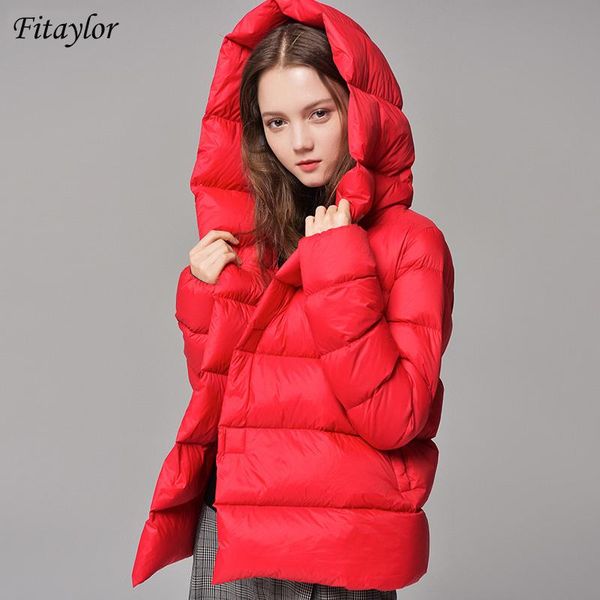 fitaylor winter ultra light 90% white duck down coat casual hooded loose thick warm short down parka windproof snow outwear, Black
fitaylor winter ultra light 90% white duck down coat casual hooded loose thick warm short down parka windproof snow outwear, Black