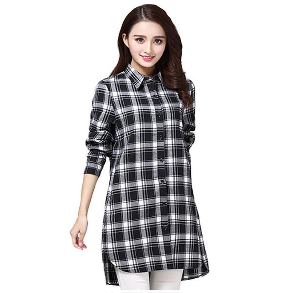 new women cotton long plaid shirt casual long sleeve 7 colors flannel plaid blouses xxxl female blusas checks outwear, White
new women cotton long plaid shirt casual long sleeve 7 colors flannel plaid blouses xxxl female blusas checks outwear, White