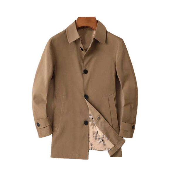 2022 the new men's jackets trench coats medium length spring classic british style version loose temperament classic color quality, Black;brown
2022 the new men's jackets trench coats medium length spring classic british style version loose temperament classic color quality, Black;brown