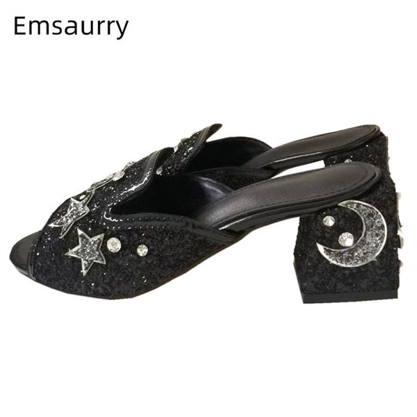 black sequins outwear shoes woman square heel open toe star moon rhinestone slingbacks mules summer sandals women
black sequins outwear shoes woman square heel open toe star moon rhinestone slingbacks mules summer sandals women