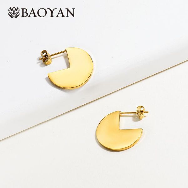 baoyan gold stud earrings 2020 unique curved heart shield stainless steel earrings punk smooth metal titanium for women, Golden;silver
baoyan gold stud earrings 2020 unique curved heart shield stainless steel earrings punk smooth metal titanium for women, Golden;silver