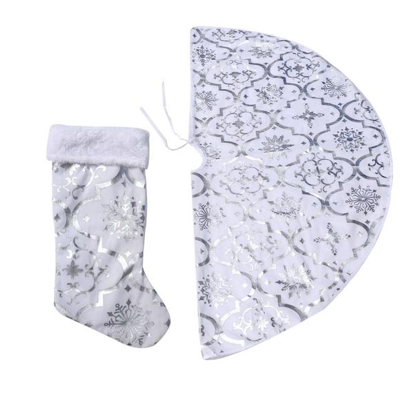1 set of 120cm christmas tree cloth tree apron christmas socks skirt round shape base mat dress up props (silver
1 set of 120cm christmas tree cloth tree apron christmas socks skirt round shape base mat dress up props (silver