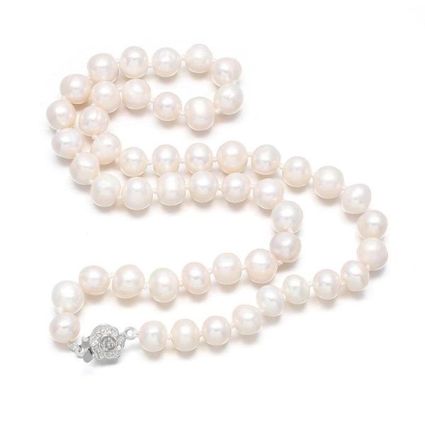 chains natural freshwater pearl necklace for woman white bead simple and classic style 43cm, Silver
chains natural freshwater pearl necklace for woman white bead simple and classic style 43cm, Silver