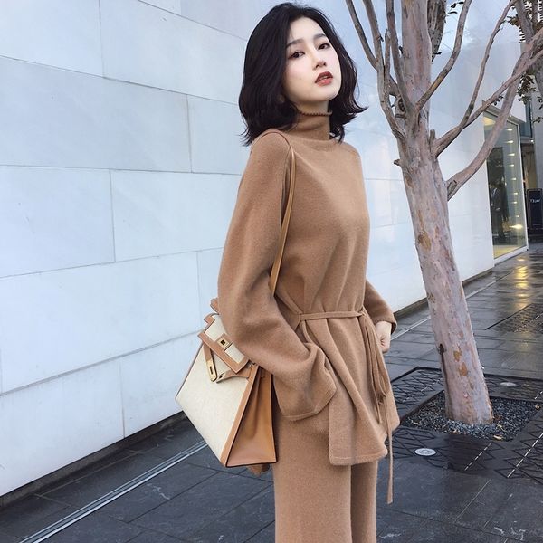 cbafu s-xl autumn winter knitted women suit 2 piece set solid color turtleneck sweater knitted pants suit pullover sets n892 y200110, White
cbafu s-xl autumn winter knitted women suit 2 piece set solid color turtleneck sweater knitted pants suit pullover sets n892 y200110, White