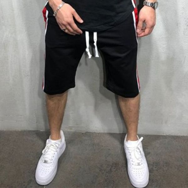 summer new men's leisure sports fitness striped shorts jogger, White;black
summer new men's leisure sports fitness striped shorts jogger, White;black