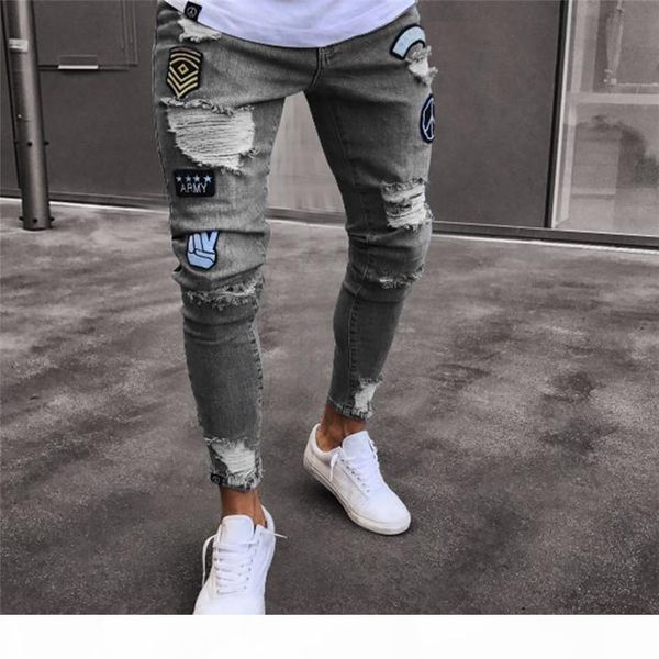 2018 new skinny jeans men hole embroidered hip hop jeans slim men trousers casual summer denim pants classic cowboys clothes d18102401, Blue
2018 new skinny jeans men hole embroidered hip hop jeans slim men trousers casual summer denim pants classic cowboys clothes d18102401, Blue