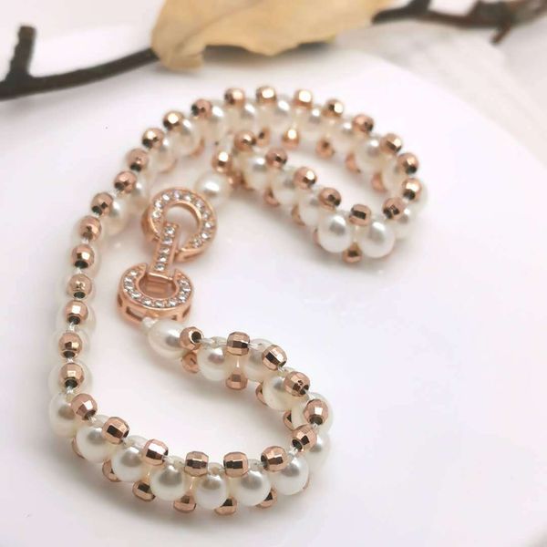 korean elegant bracelet. rose king pearl bracelet fashion net red is s925 silver