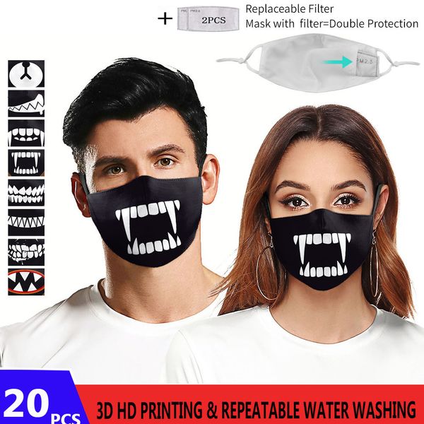 big 3d hd mouth printing sharp pattem teeth face mask character design adults reusable protective pm2.5 washab
big 3d hd mouth printing sharp pattem teeth face mask character design adults reusable protective pm2.5 washab
