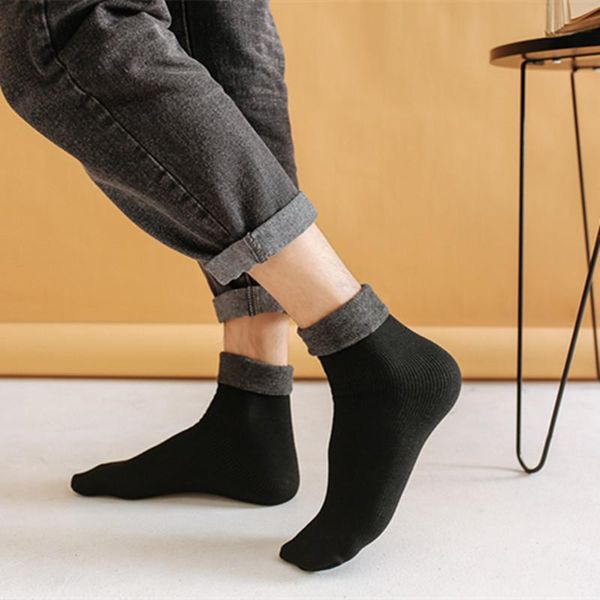 men's socks fashion autumn and winter warm medium tube floor thickening men women solid color man, Black
men's socks fashion autumn and winter warm medium tube floor thickening men women solid color man, Black