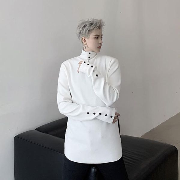 ewq / men's clothing button decoration knitting elastic self-cultivation thin style sweater solid color all-match 19h-a243, White;black
ewq / men's clothing button decoration knitting elastic self-cultivation thin style sweater solid color all-match 19h-a243, White;black