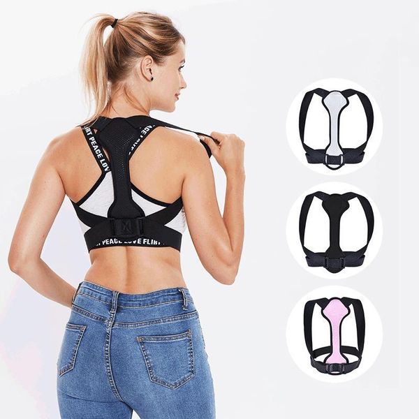 back support adjustable brace posture corrector spine belt shoulder lumbar correction bandage corset for men women nd1, Black;blue
back support adjustable brace posture corrector spine belt shoulder lumbar correction bandage corset for men women nd1, Black;blue