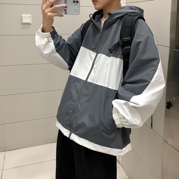 intfeday street fashion spring wear loose color matching hooded men's han style simple sports jacket, Black;brown
intfeday street fashion spring wear loose color matching hooded men's han style simple sports jacket, Black;brown