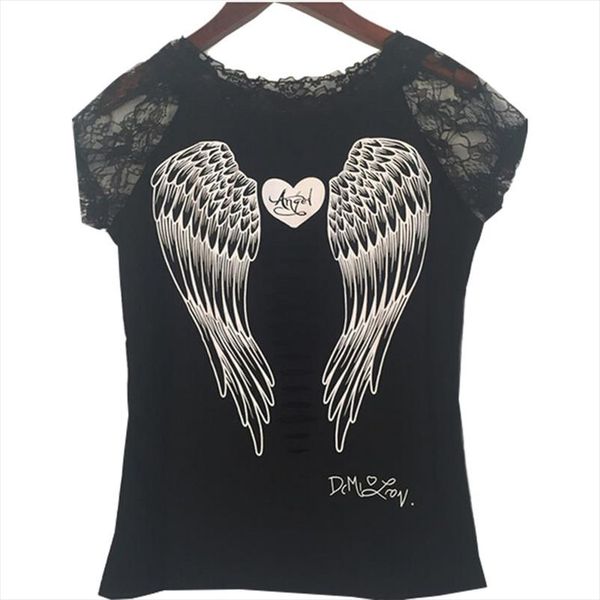 t shirt women explosion models hollow back angel wings lace collar short sleeved t shirt womens clothing vestidos lbd8797, White
t shirt women explosion models hollow back angel wings lace collar short sleeved t shirt womens clothing vestidos lbd8797, White