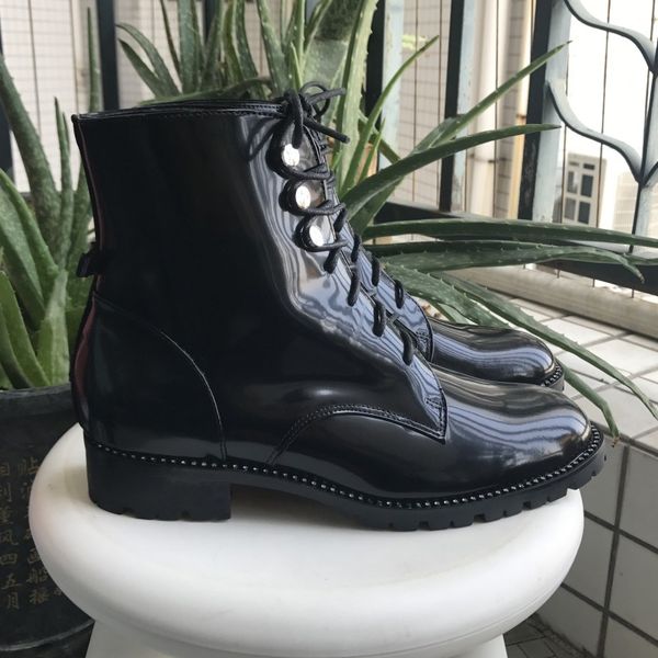 women genuine leather ankle brand rivet martin bowtie shoes ladies brand design europe shoes for designer shoes, Black
women genuine leather ankle brand rivet martin bowtie shoes ladies brand design europe shoes for designer shoes, Black