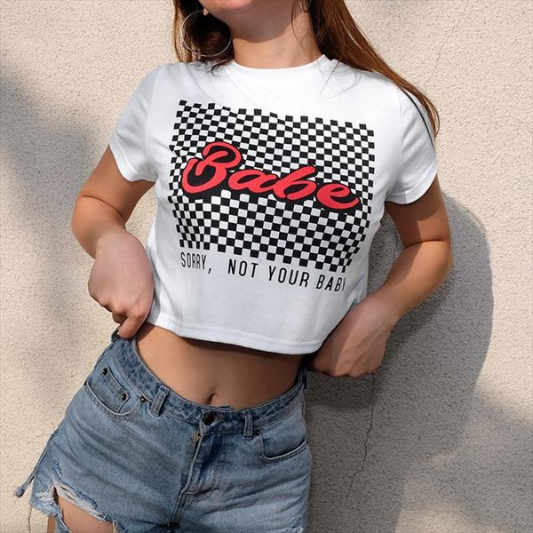 fashion harajuku female personality ultra short casual womens new t shirt babe letter printing casual plus size chic, White
fashion harajuku female personality ultra short casual womens new t shirt babe letter printing casual plus size chic, White