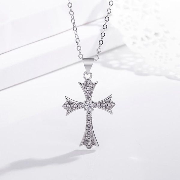 luxury christian cross necklace classic 5a zircon pendant elegant silvery golden necklaces women girl jewelry accessories gift, Silver
luxury christian cross necklace classic 5a zircon pendant elegant silvery golden necklaces women girl jewelry accessories gift, Silver